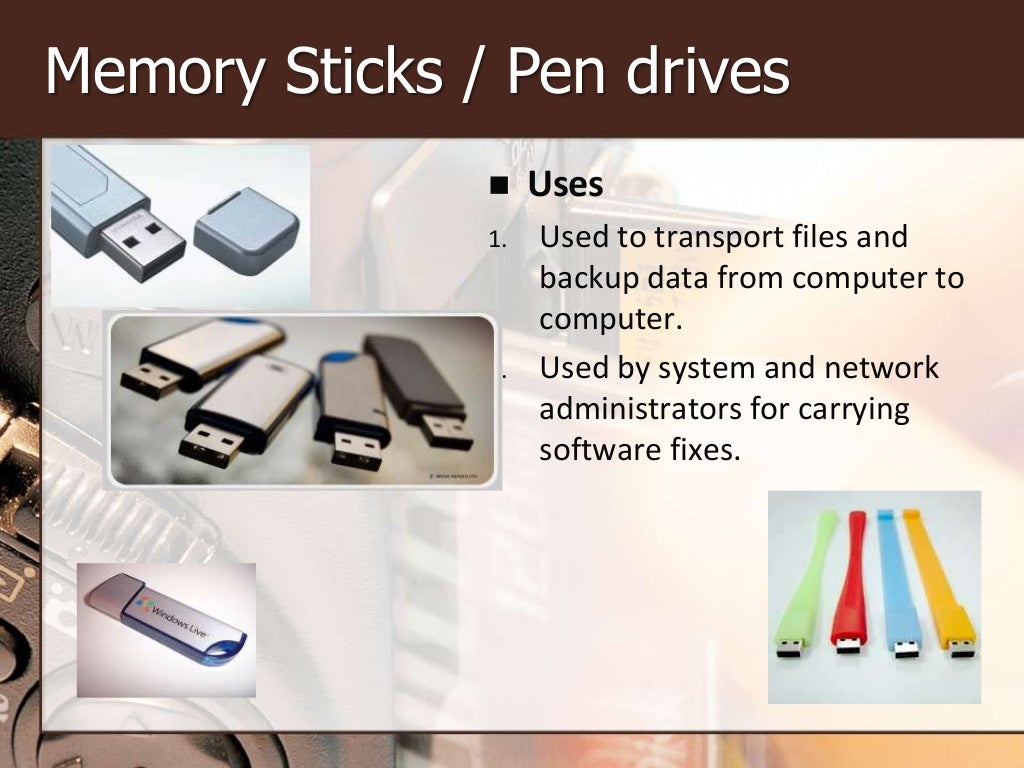 1.4 Backing Storage Media and Devices