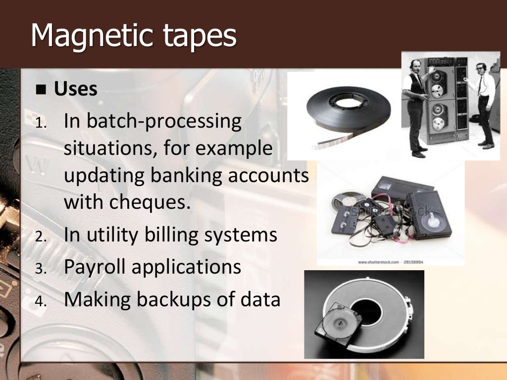 1.4 Backing Storage Media and Devices