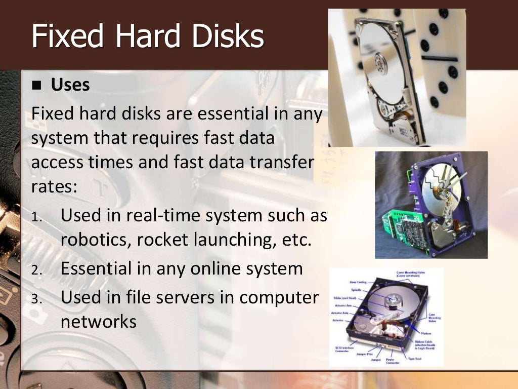 1.4 Backing Storage Media and Devices