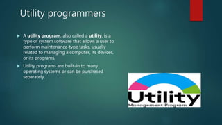 Utility Programm What is Operating System, Utility program,virus and anti_virus | PPTX