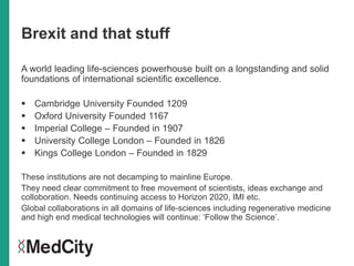 Adding Value through Partnerships: the MedCity Experience”, SIMON ...