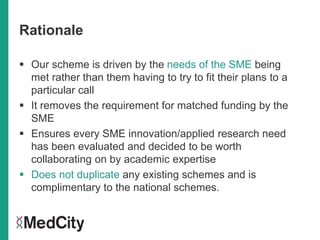 Adding Value through Partnerships: the MedCity Experience”, SIMON ...