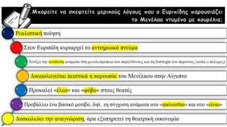 …….Μπορείτε να σκεφτείτε μερικούς λόγους που ο Ευριπίδης παρουσιάζει
το Μενέλαο ντυμένο με κουρέλια;
 