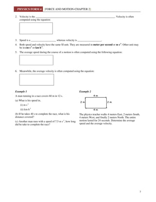 Chapter 2 forces and motion | PDF