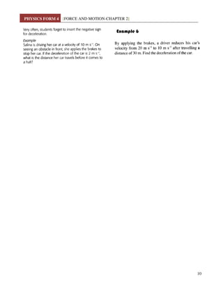 Chapter 2 forces and motion | PDF
