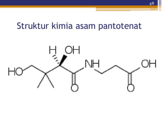 48
Struktur kimia asam pantotenat
 
