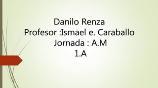 Danilo Renza
Profesor :Ismael e. Caraballo
Jornada : A.M
1.A
 