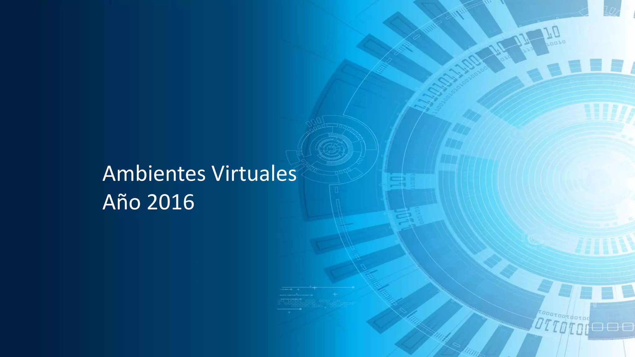 Ambientes Virtuales
Año 2016
 