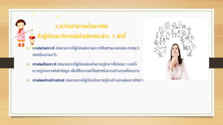 2.ความสามารถในการคิด
ซึ่งผู้เรียนจะมีการคิดในลักษณะต่าง ๆ ดังนี้
1. การคิดวิเคราะห์ เกิดจากการที่ผู้เรียนต้องวิเคราะห์ปัญหาและแยกแยะสาเหตุว่า
เกิดเนื่องจากอะไร
2. การคิดสังเคราะห์ เกิดจากการที่ผู้เรียนต้องนาความรู้ต่างๆที่เรียนมา รวมทั้ง
ความรู้จากการค้นหาข้อมูล เพื่อใช้ในการแก้ปัญหาหรือการสร้างสรรค์โครงงาน
3. การคิดอย่างสร้างสรรค์ เกิดจากการที่ผู้เรียนนาความรู้มาสร้างสรรค์ผลงานใหม่ๆ
 
