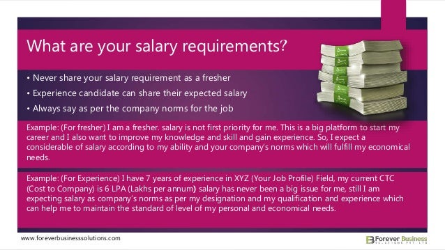 10 interview questions and answers to help you crack the dream job of how to state your salary requirements in a cover letter