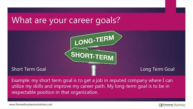 job interview long- term goal.com