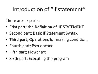 IF Statement | PPT