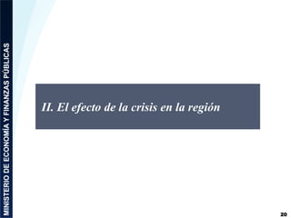 20
II. El efecto de la crisis en la región
 