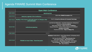 9
Agenda FIWARE Summit Main Conference
 