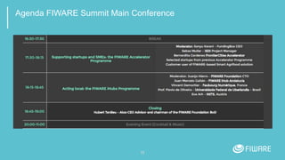 11
Agenda FIWARE Summit Main Conference
 