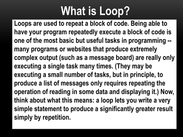 While and For Loops | PPT