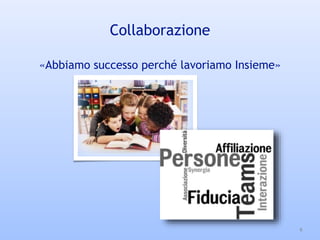«Abbiamo successo perché lavoriamo Insieme»
Collaborazione
6
 