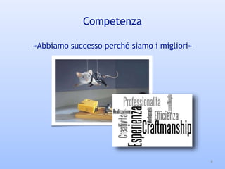«Abbiamo successo perché siamo i migliori»
Competenza
8
 