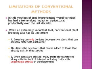 Conventional and non conventional methods of crop improvement | PPTX