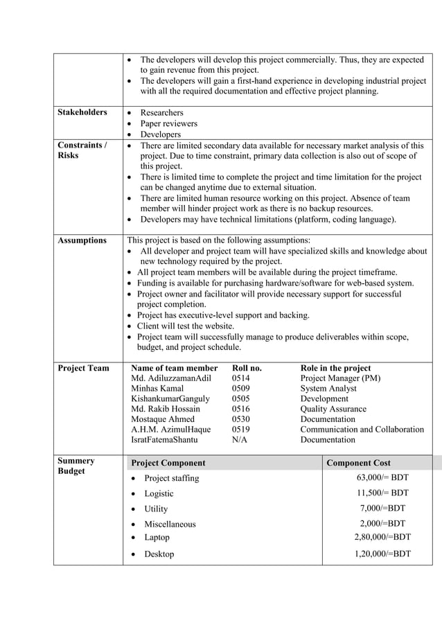 Software Project Management: Project Charter | PDF