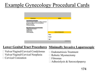 Lower Genital Tract Procedures Minimally Invasive Laparoscopic
174
 