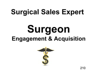 Sales Expert
Surgeon
Engagement & Acquisition
210
 