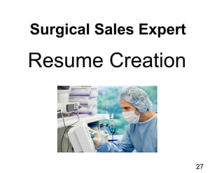 Resume Creation
27
Surgical Sales Expert
 