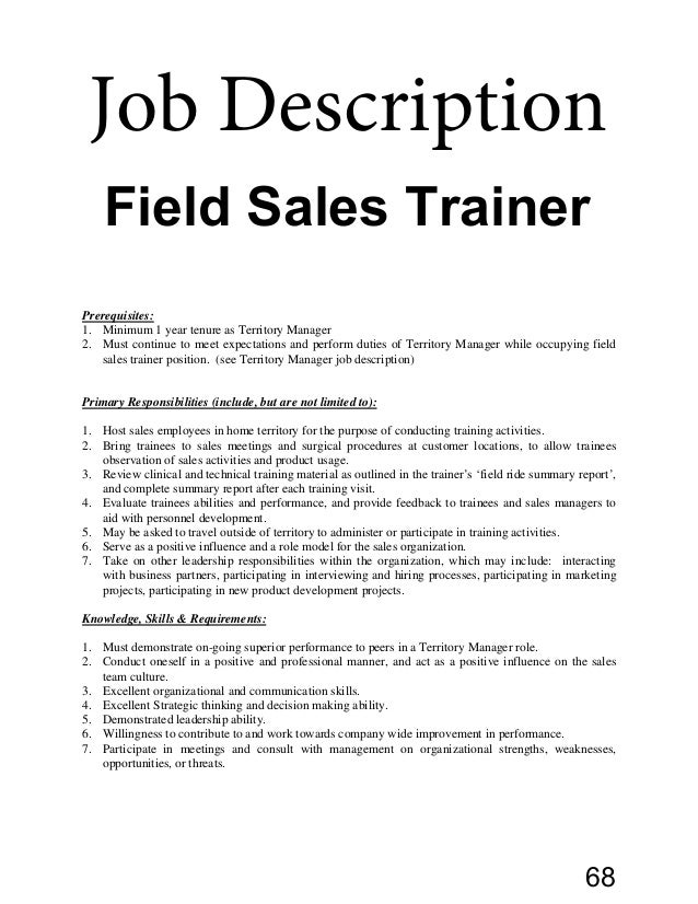 surgical device sales expert territory sales manager job description