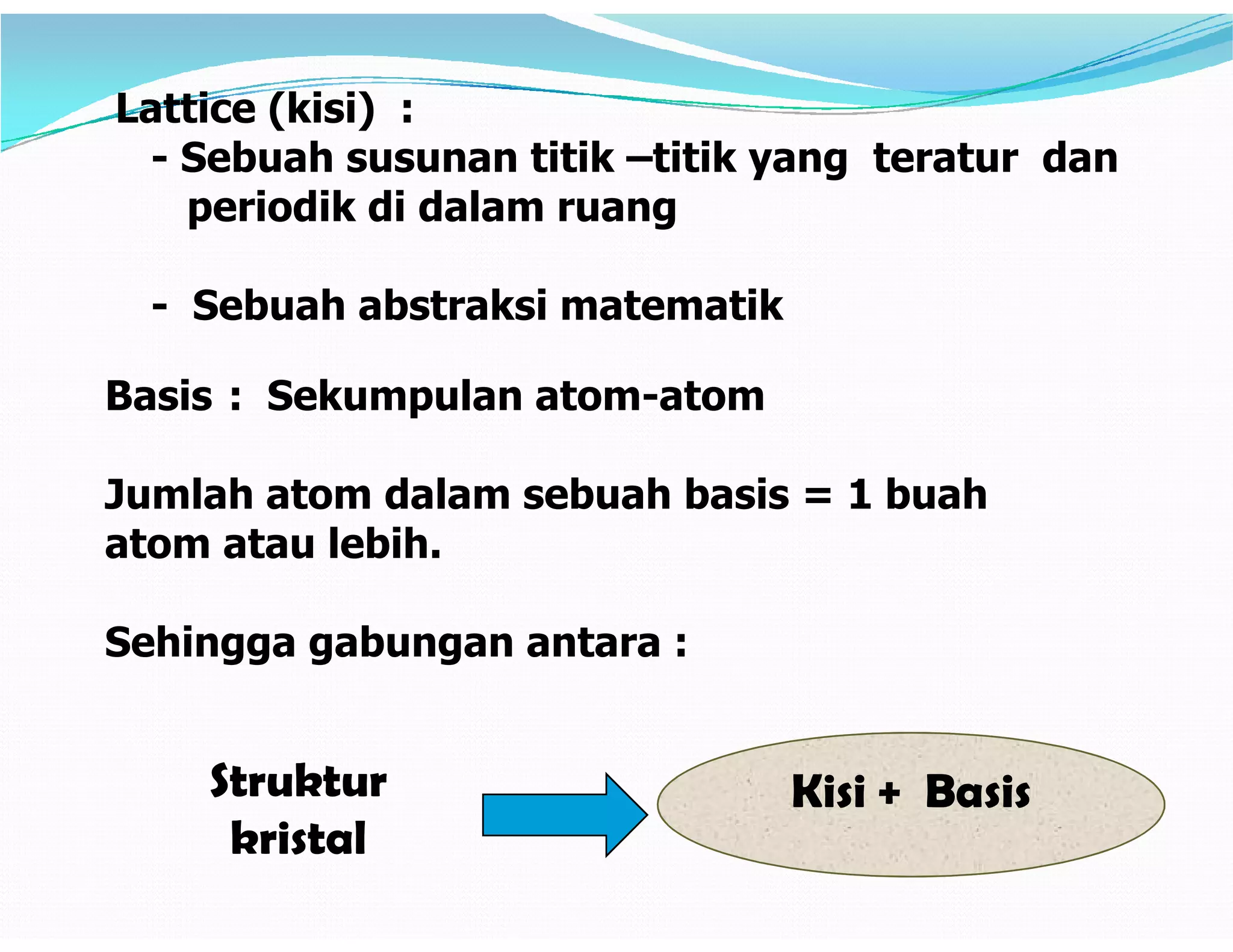 1.struktur kristal(kuliah) | PDF