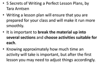 1. lesson plan | PPTX