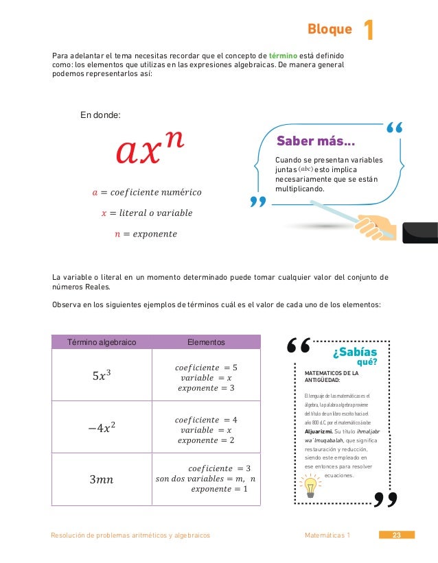 1.2 uso de los números reales y las variables algebráicas