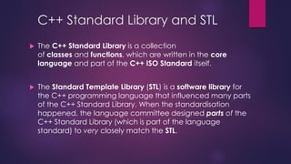 An Introduction to the C++ Standard Library | PPT