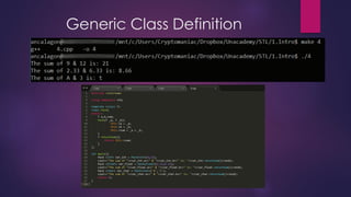 Generic Class Definition
 