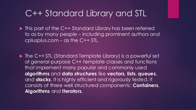 An Introduction to the C++ Standard Library