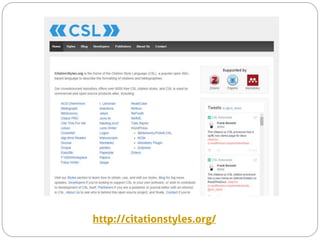 http://citationstyles.org/
 