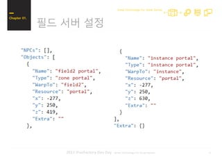 172017 iFunFactory Dev Day -Great Technology For Great Games-
필드 서버 설정
Chapter 01.
Great Technology For Great Games
 