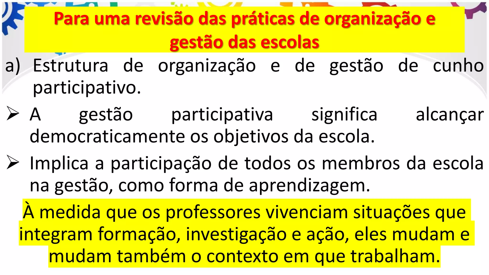 Organização e gestão da escola | PDF