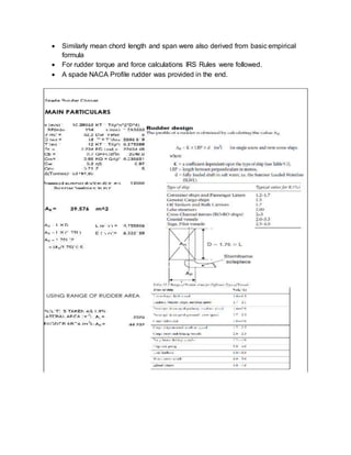 Rule Length Rudder CONTAINER SHIP DESIGN REPORT | DOCX