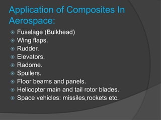 Composite Materials Used in Aerospace Industry | PPTX