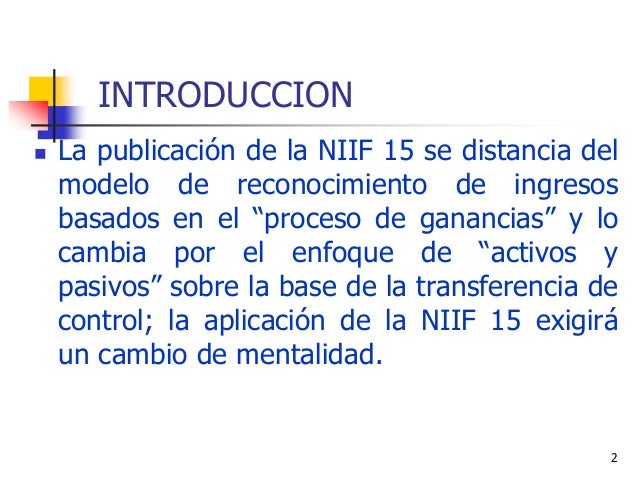 1. niif 15 ingresos de actividades ordinarias procedentes