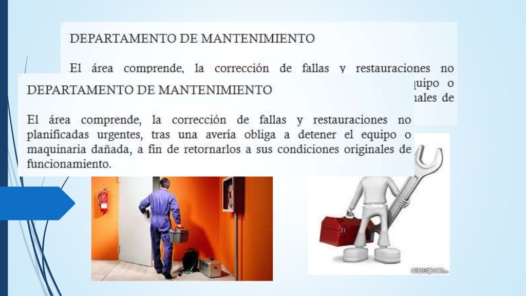 1.3 funciones y responsabilidades del departamento de mantenimiento