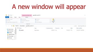 A new window will appear
 