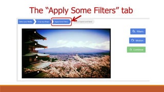 The “Apply Some Filters” tab
 