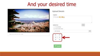 And your desired time
 