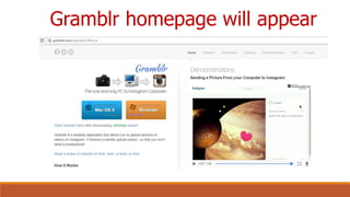 Gramblr homepage will appear
 