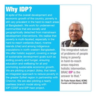 Brochure of BRAC's Integrated Development Programme (IDP) | PDF