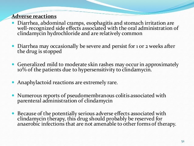 Clindamycin administration
