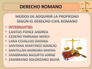 DERECHO ROMANO
 