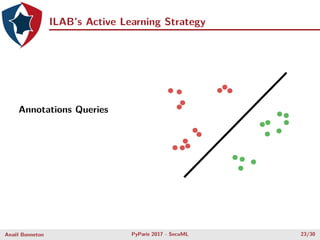 ILAB’s Active Learning Strategy
Annotations Queries
Anaël Bonneton PyParis 2017 - SecuML 23/30
 