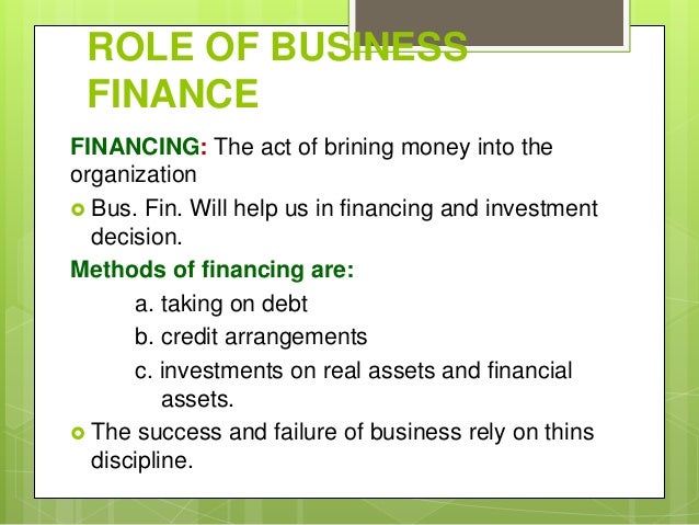 1. introduction to business finance
